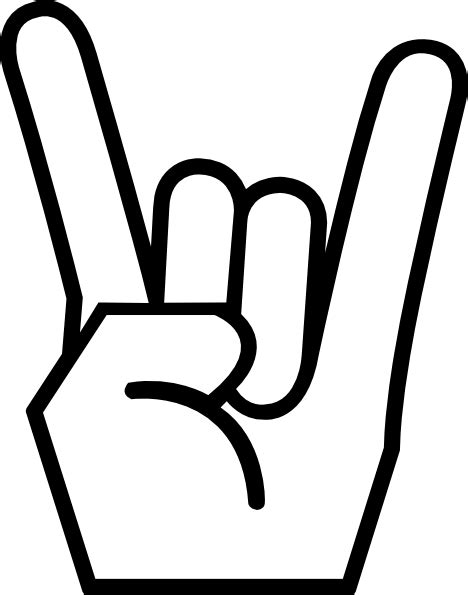 rock on clip art